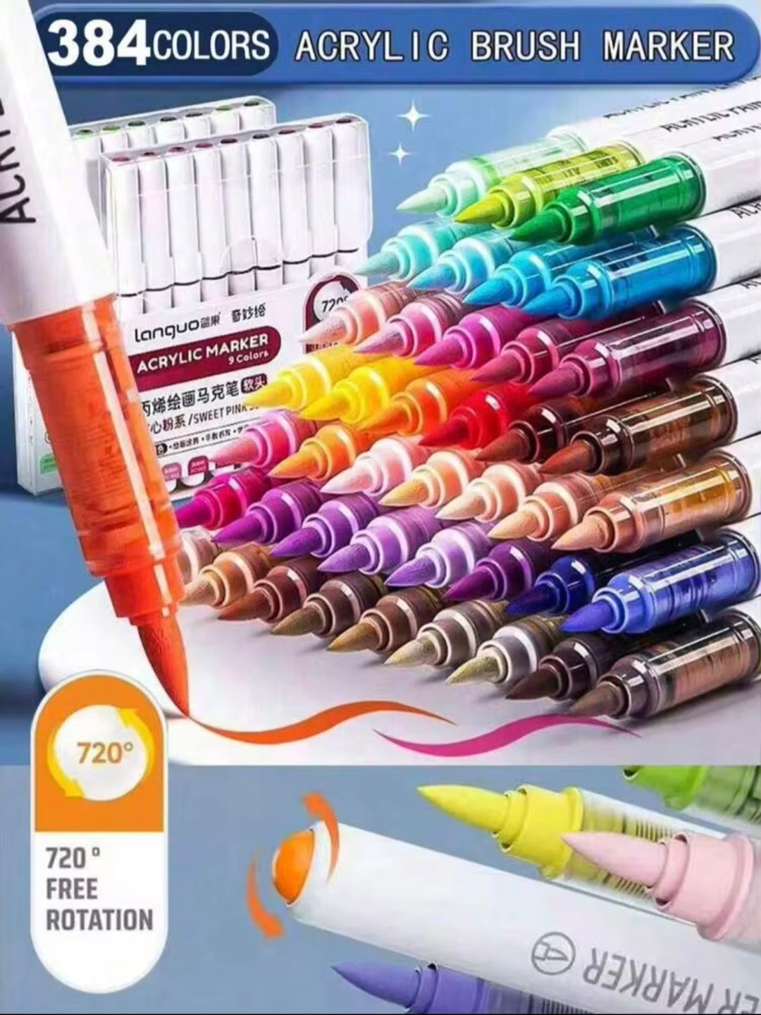 Languo M720- 384 feutres acryliques