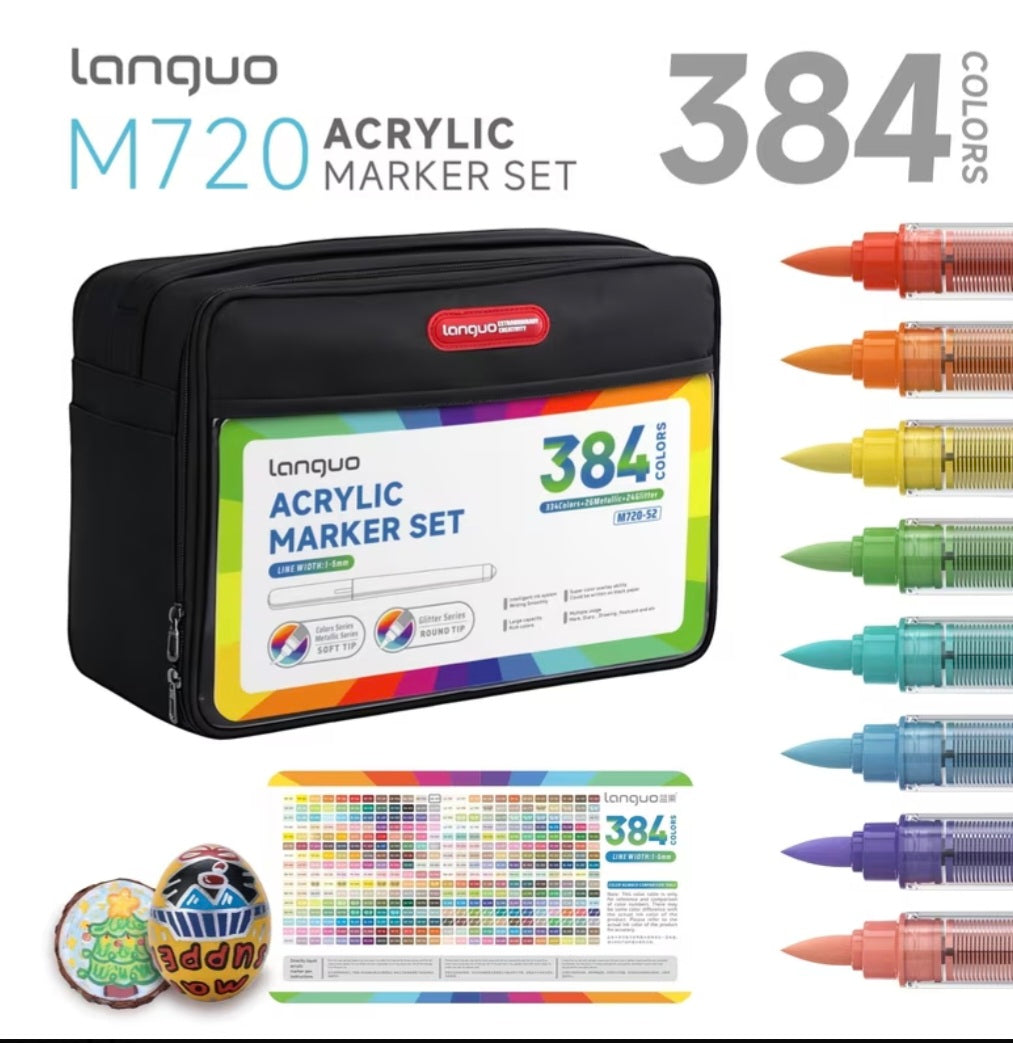 Languo M720- 384 feutres acryliques