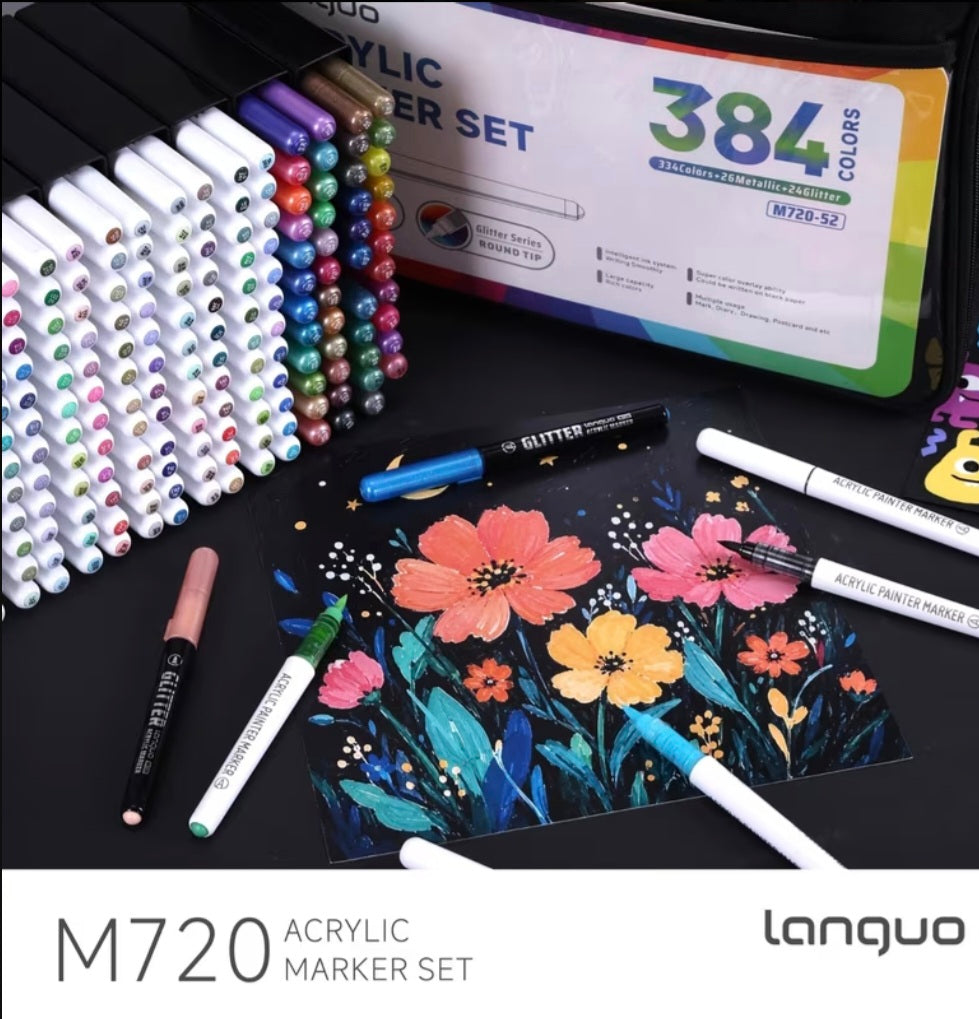 Languo M720- 384 feutres acryliques